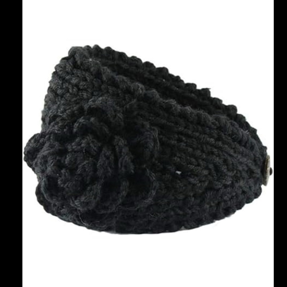 Cheveux  Hat NWT Black With Flower Head Piece/hat host pick